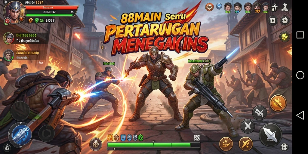 Screenshot gameplay 88MAIN menampilkan aksi pertarungan yang memukau.