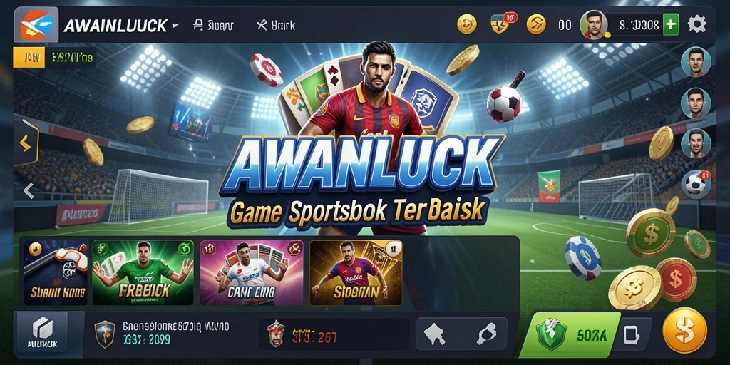 Tampilan utama AWANLUCK dengan berbagai opsi taruhan menarik.