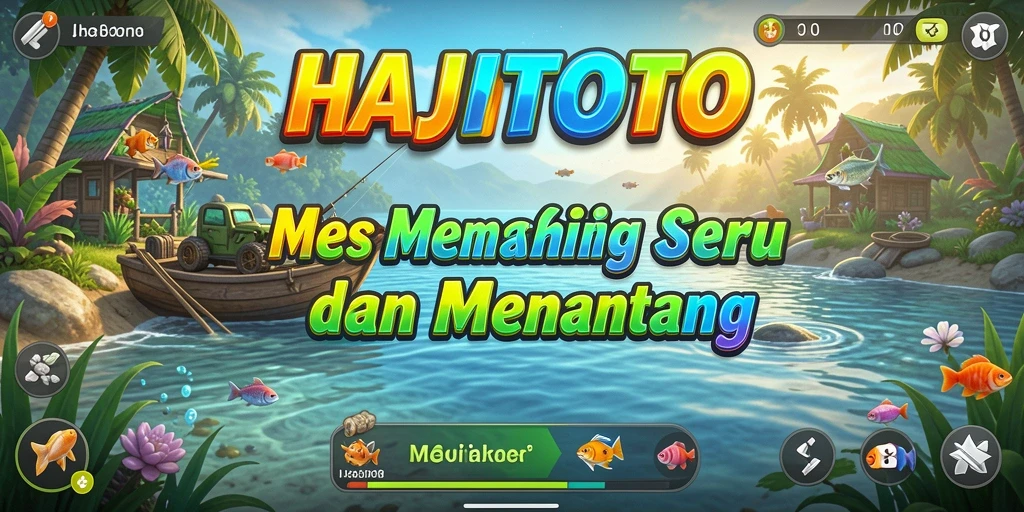 Gameplay memancing seru di HAJITOTO dengan berbagai jenis ikan.