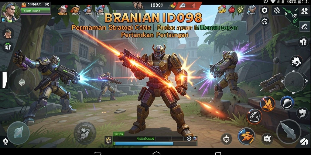 Tampilan mendebarkan gameplay ID098 dengan pertempuran strategi yang menantang.
