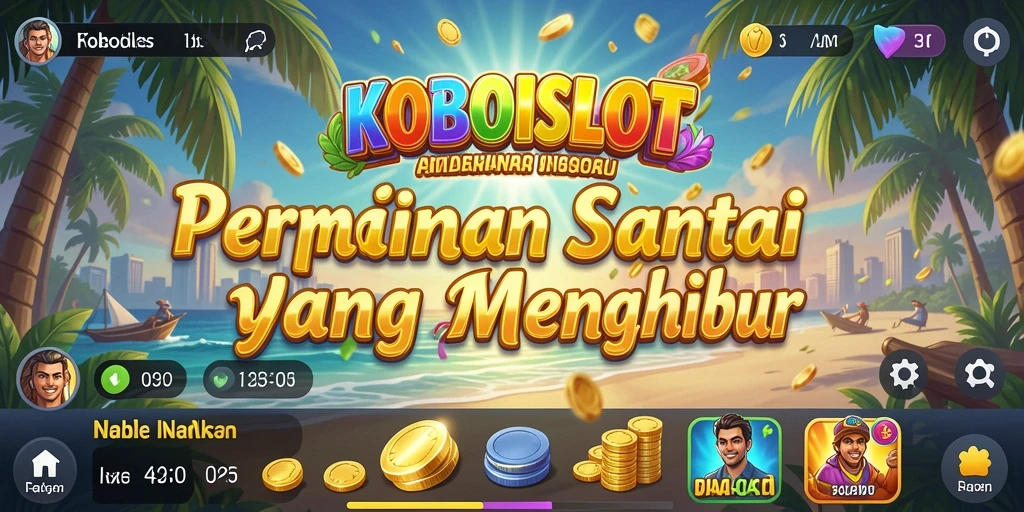 Screenshot gameplay KOBOISLOT yang penuh warna dan seru.