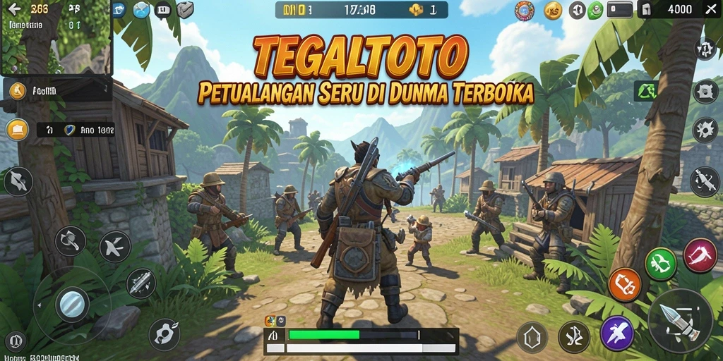 Screenshot TEGALTOTO menampilkan eksplorasi dunia terbuka yang luas.