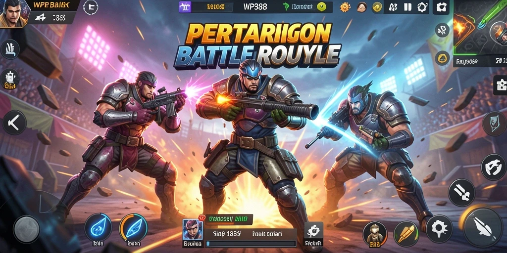 Gameplay seru dari WP888 di medan pertempuran Battle Royale.