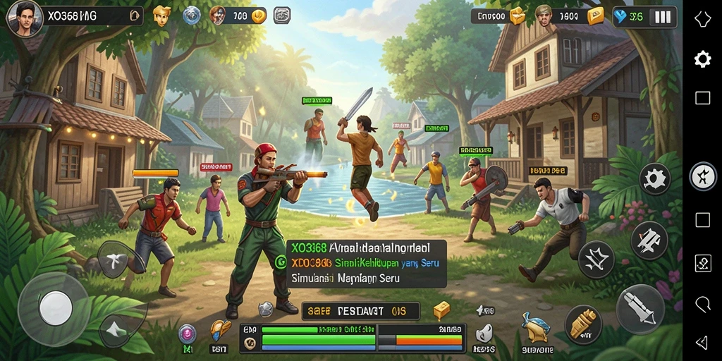 Tangkapan layar gameplay XO368 yang menggambarkan keseruan simulasi kehidupan.